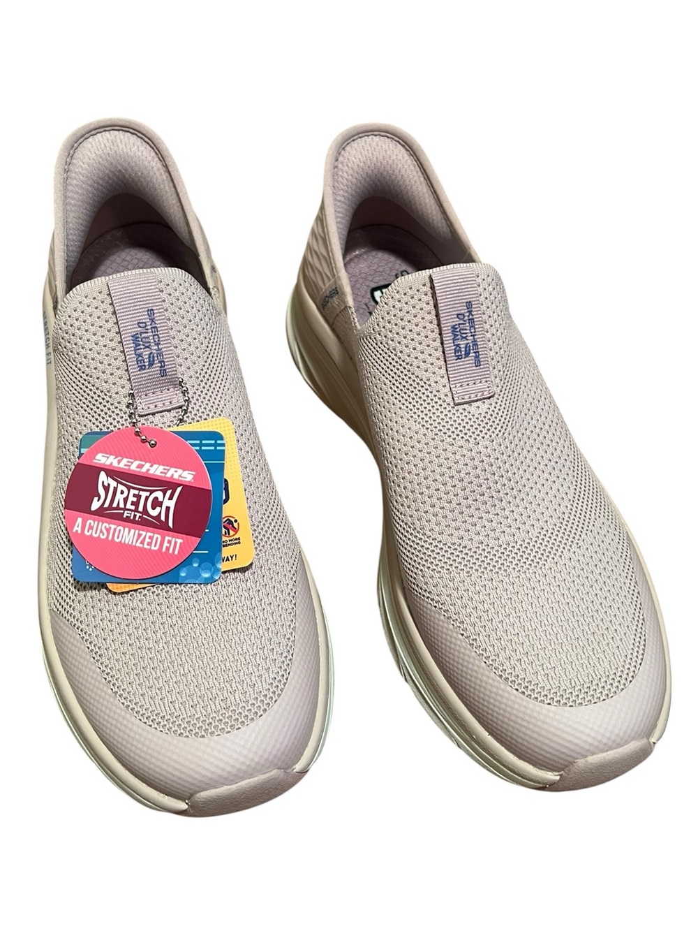Skechers Women’s Size 8.5 D’Lux Walker Sneaker Relaxed Fit Mauve Pink Air Cooled